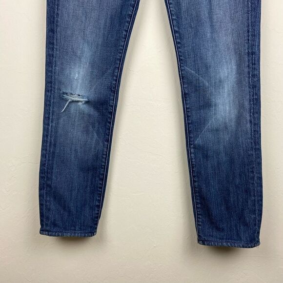 7 For All Mankind Roxanne High-Waist Lightly Distressed Ankle Skinny Jeans - Picture 4 of 7